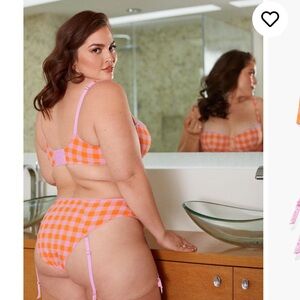 Savage X Fenty Gingham Remix High-Waist Cheeky Panty with Garter